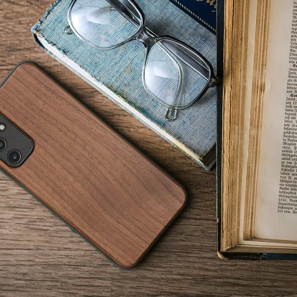 Dřevěné - silikonové pouzdro KWmobile na mobil Xiaomi Redmi Note 12 5G / Poco X5 5G Kompas