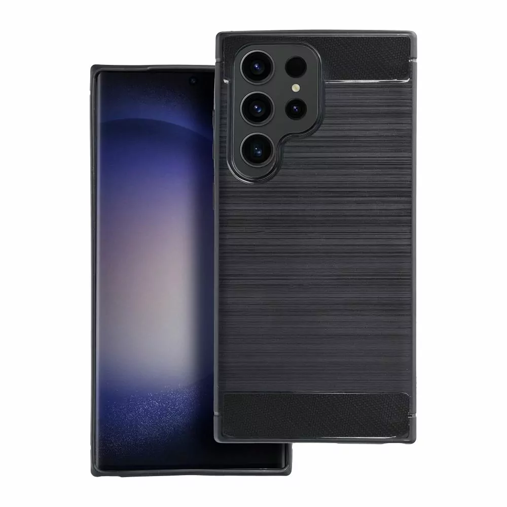 Silikonové pouzdro Coolcase Carbon na mobil Samsung Galaxy S23 Plus Černé
