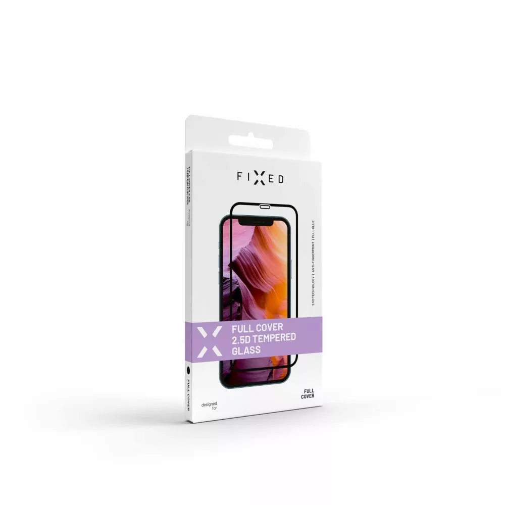 Ochranné tvrzené sklo FIXED na displej Apple iPhone 15 Pro s černým rámečkem (8591680156931)