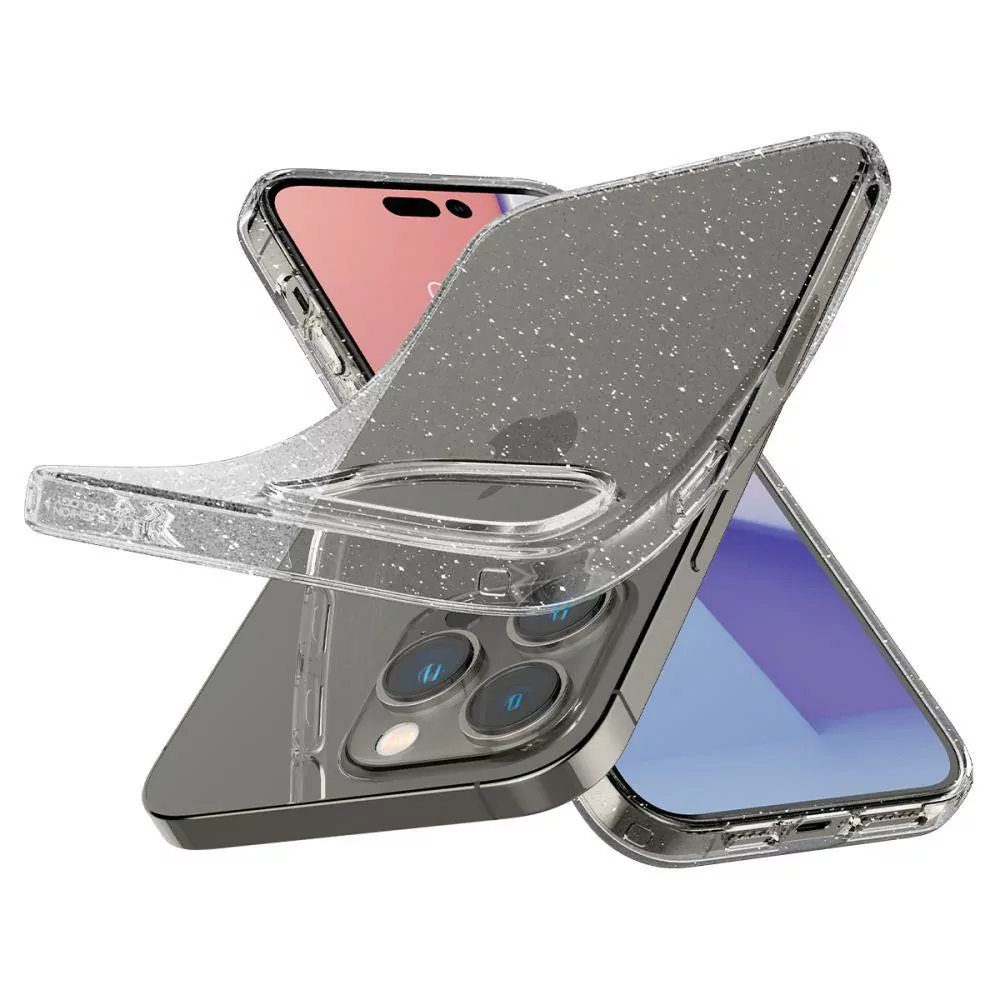 Silikonové pouzdro SPIGEN Liquid Glitter na mobil Apple iPhone 15 Pro