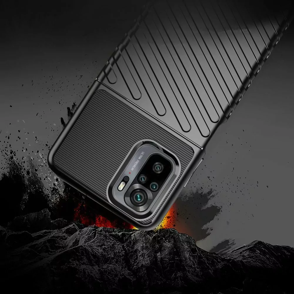 Odolnější gumové pouzdro Armored Thunder na mobilní telefon Xiaomi Redmi Note 12S Černé