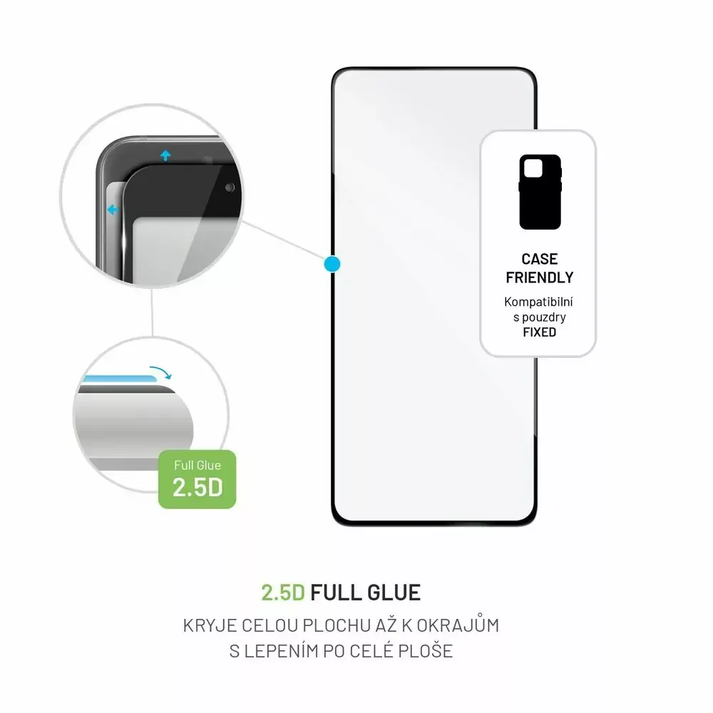 Ochranné sklo Fixed pro Xiaomi 13T / Xiaomi 13T Pro na celý displej - černé 8591680158577