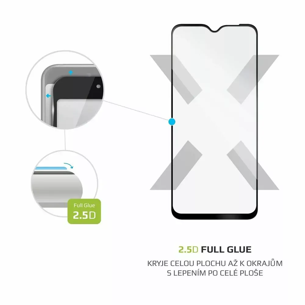 Ochranné sklo FIXED Full-Cover na celý displej Samsung Galaxy A25 5G černé (8591680162390)