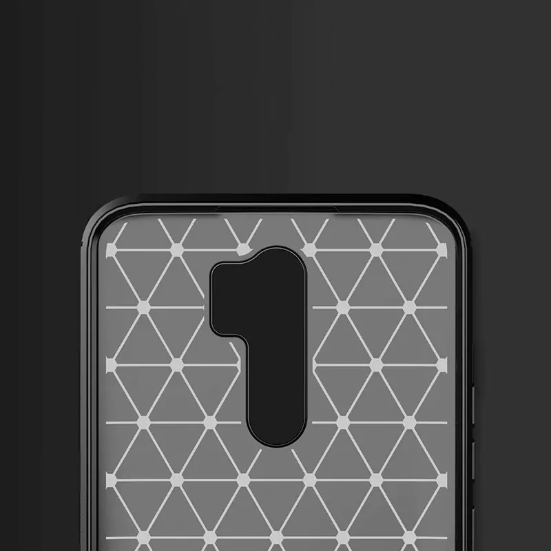Silikonové pouzdro Coolcase Carbon na mobil Xiaomi Redmi 9 Černé
