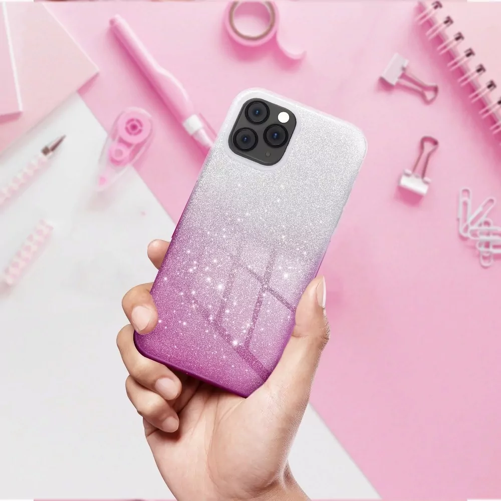 Třpytivé pouzdro Coolcase Shining na mobil Samsung Galaxy A25 5G Pink Silver