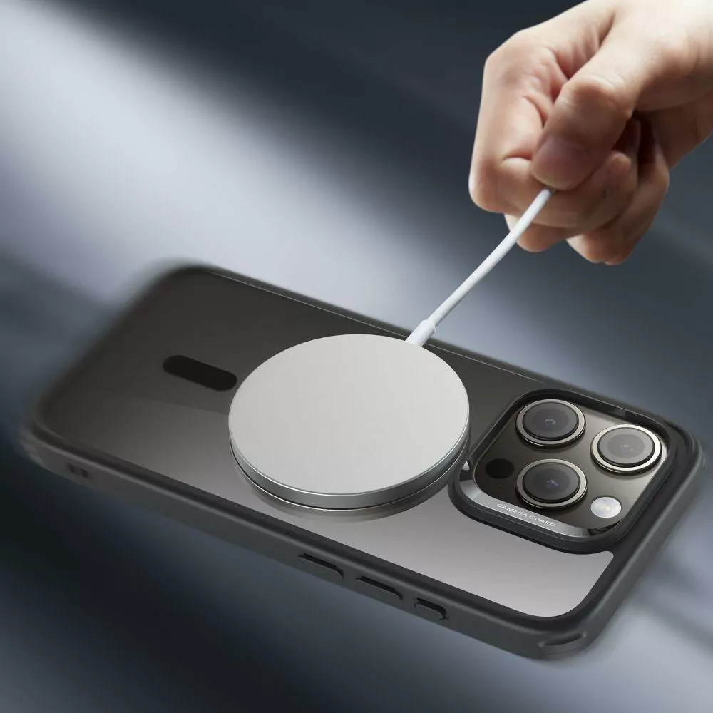 Ochranné pouzdro HOCO AS1 na mobil Apple iPhone 15 Pro černé s podporou MagSafe