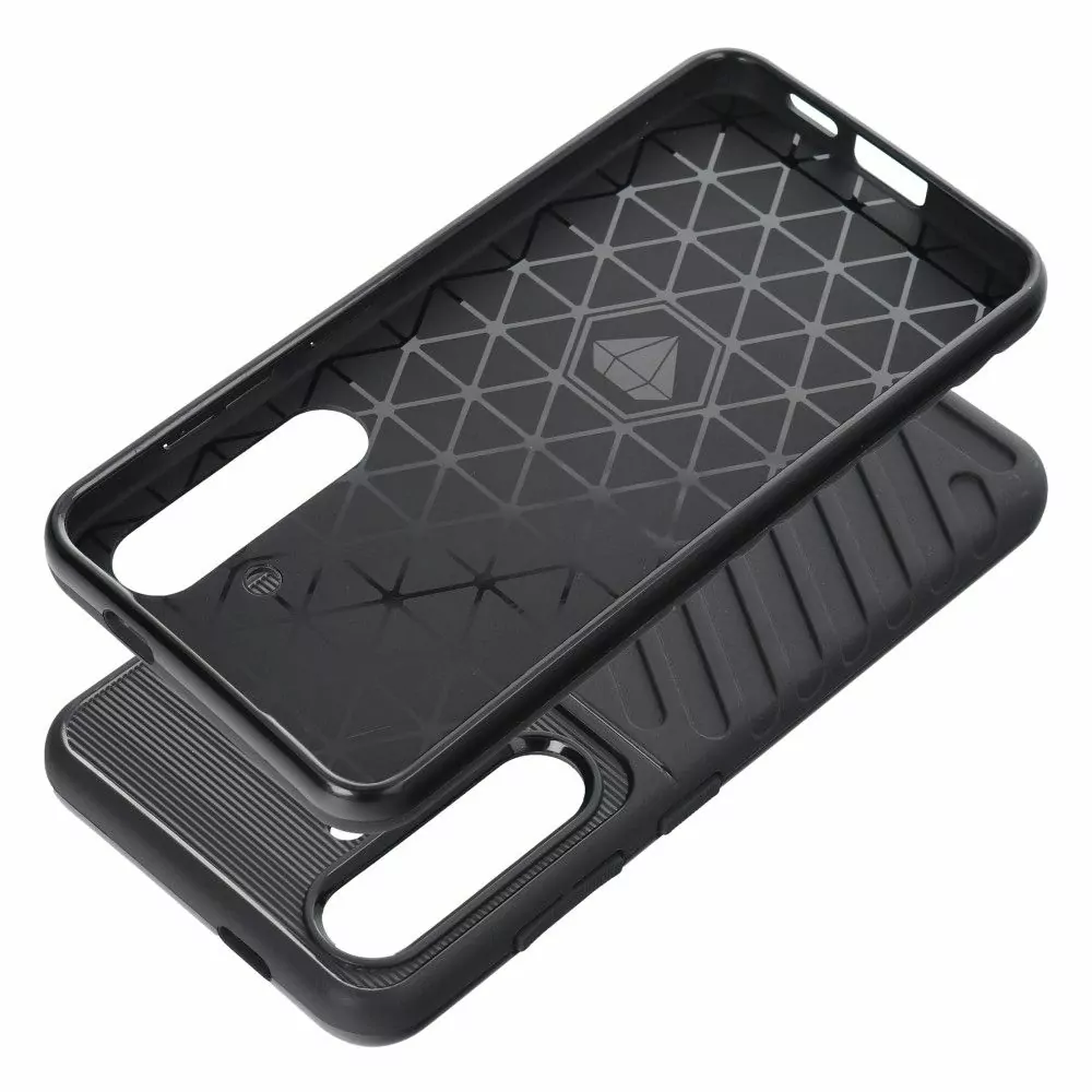 Odolnější gumové pouzdro Armored Thunder na mobil Samsung Galaxy S23 FE Černé