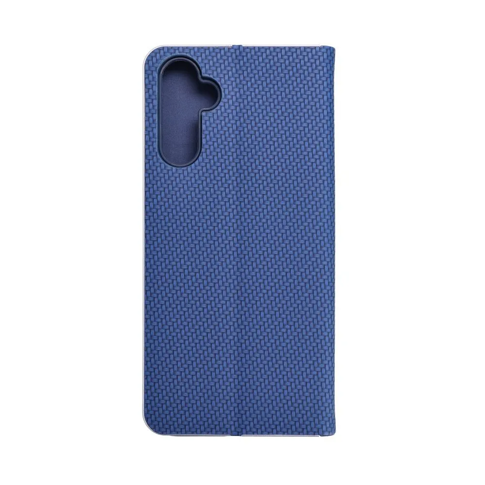 Luxusní flip pouzdro Luna Coolcase Carbon na mobil Samsung Galaxy S23 FE Modré
