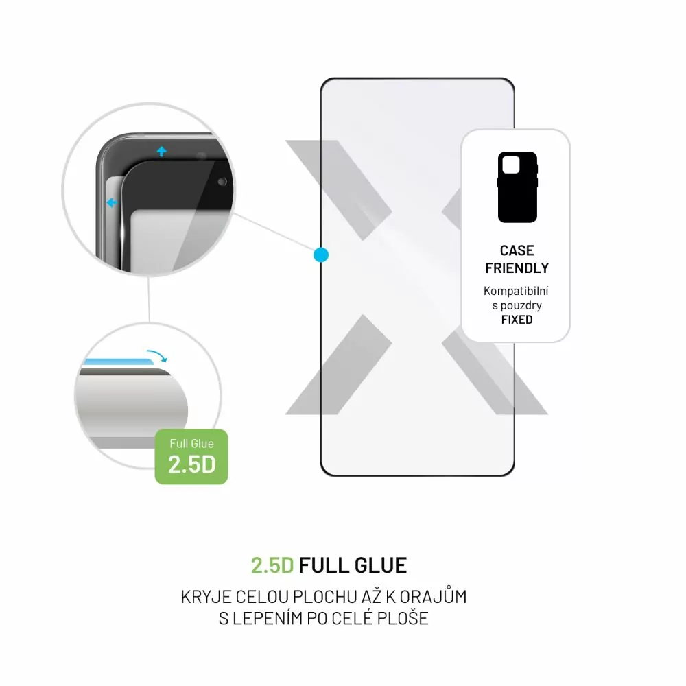 Ochranné sklo FIXED Full-Cover pro Xiaomi Redmi Note 13 4G na celý displej, černé (8591680164943)