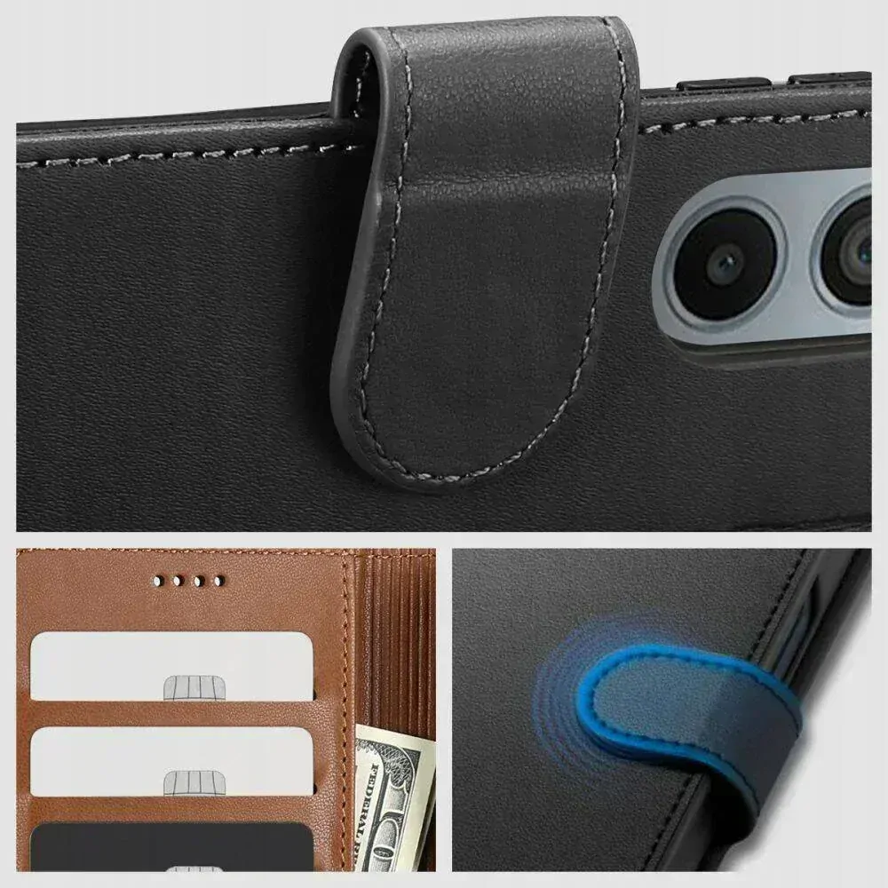 Knížkové pouzdro Tech-Protect Wallet na mobil Xiaomi Redmi Note 13 Pro Plus 5G Černé