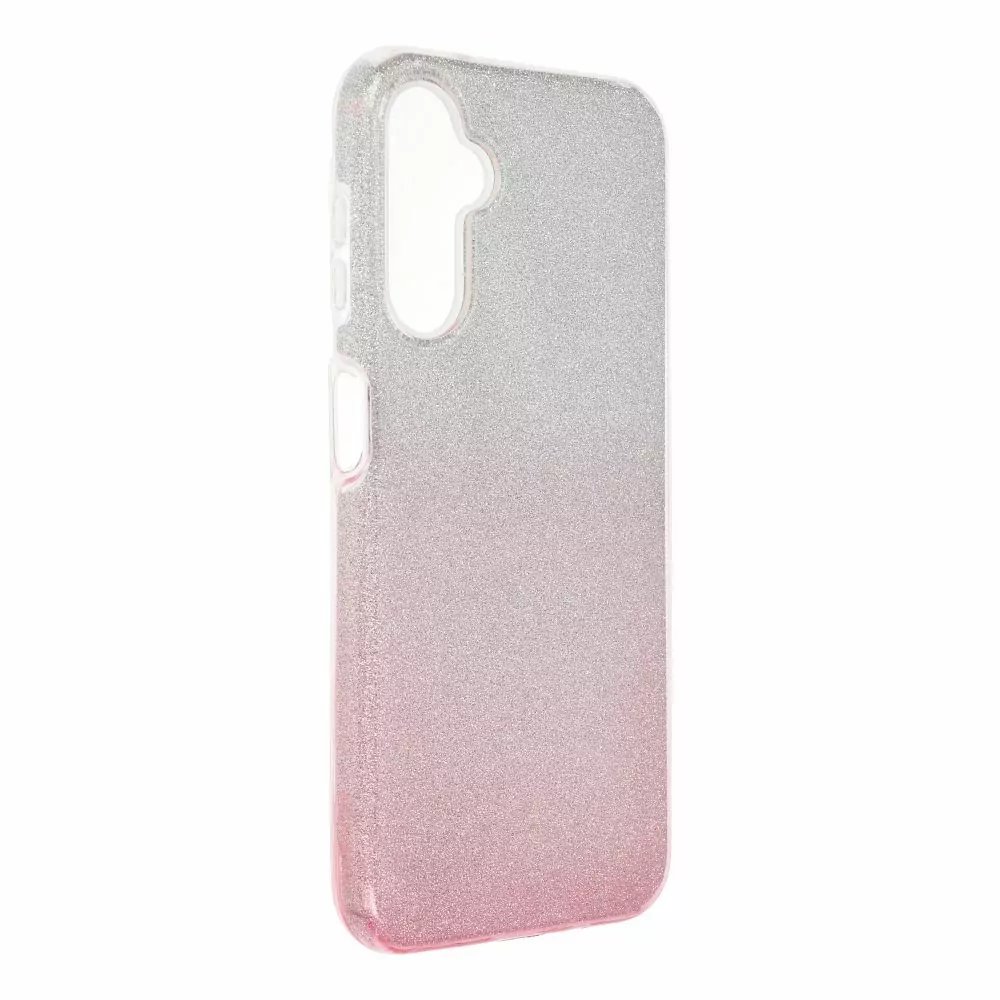 Třpytivé pouzdro Coolcase Shining na mobil Samsung Galaxy A35 5G Stříbrné - Růžové