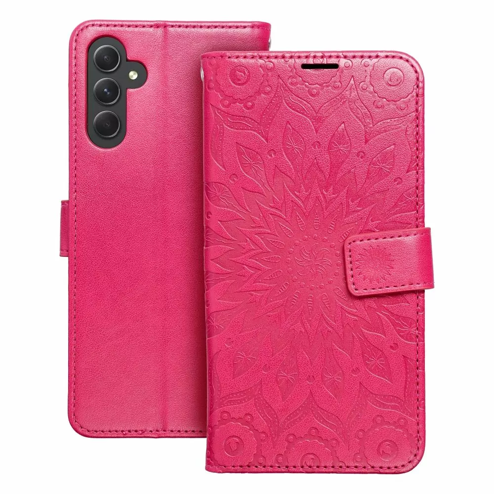Knížkové flip pouzdro Coolcase Mezzo na mobil Samsung Galaxy A35 5G - Magenta mandala