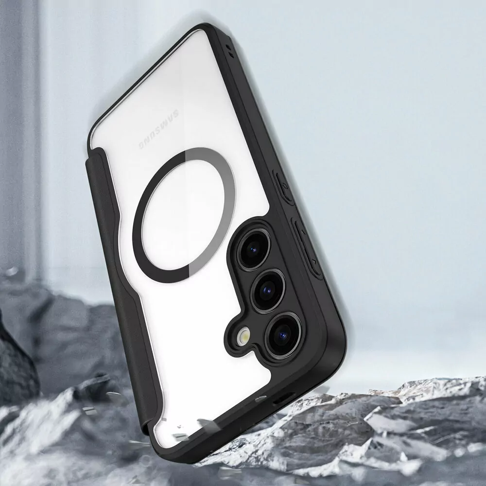 Prémiové flip pouzdro DUX DUCIS Skin X na mobil Samsung Galaxy S24 Plus Modré - MagSafe kompatibilní