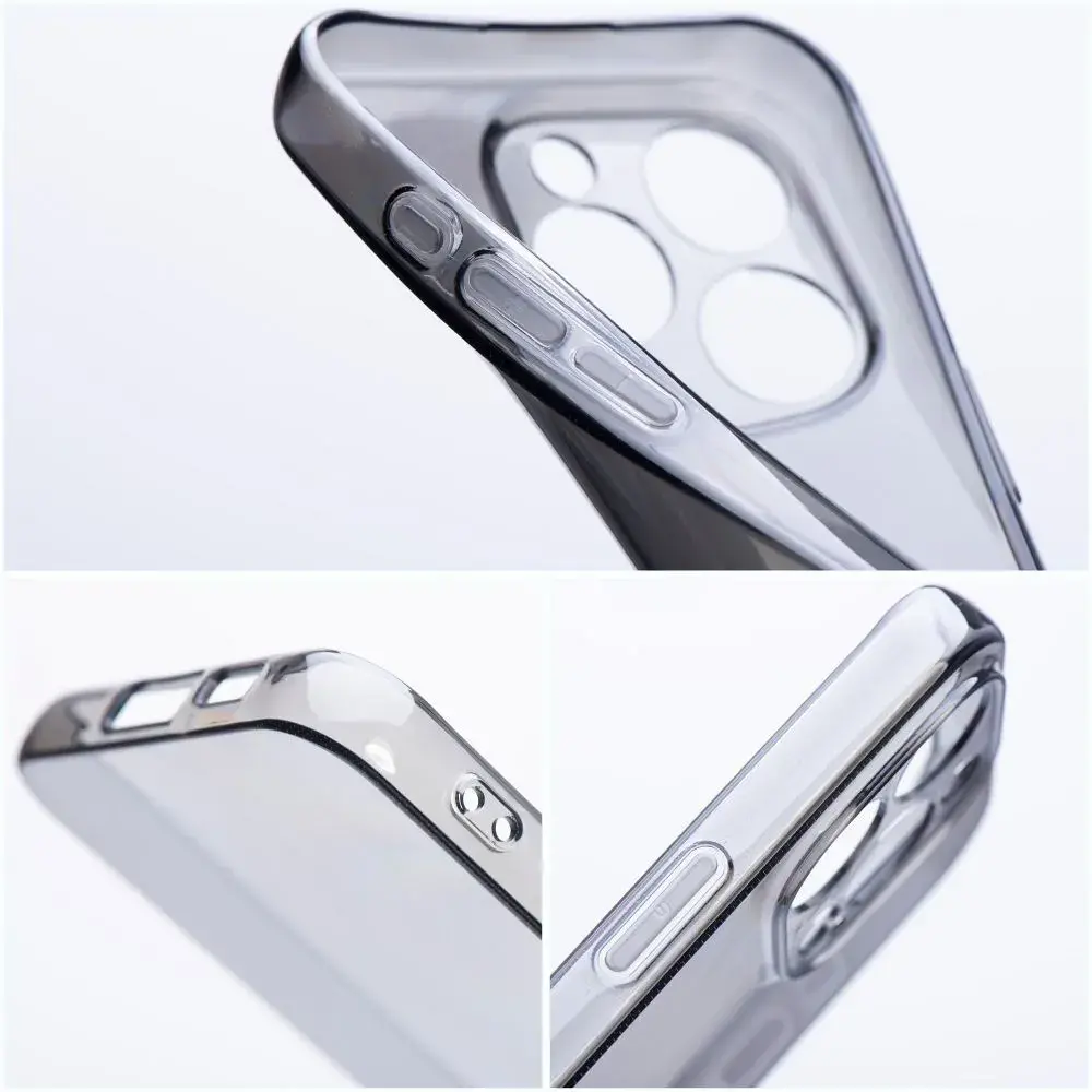 Silikonové pouzdro COOLCASE BOX PREMIUM 1,5mm na mobil Apple iPhone 15 Pro - Tmavé transparentní