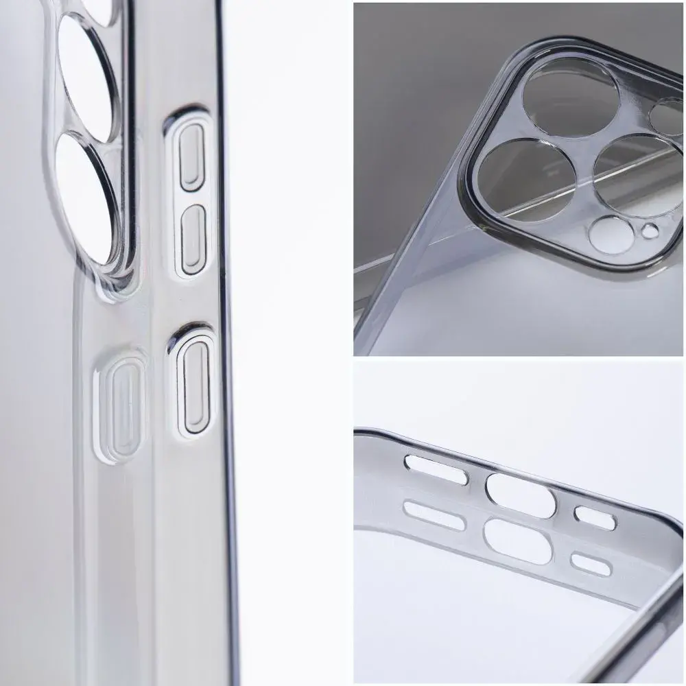 Silikonové pouzdro COOLCASE BOX PREMIUM 1,5mm na mobil Apple iPhone 15 Pro - Tmavé transparentní