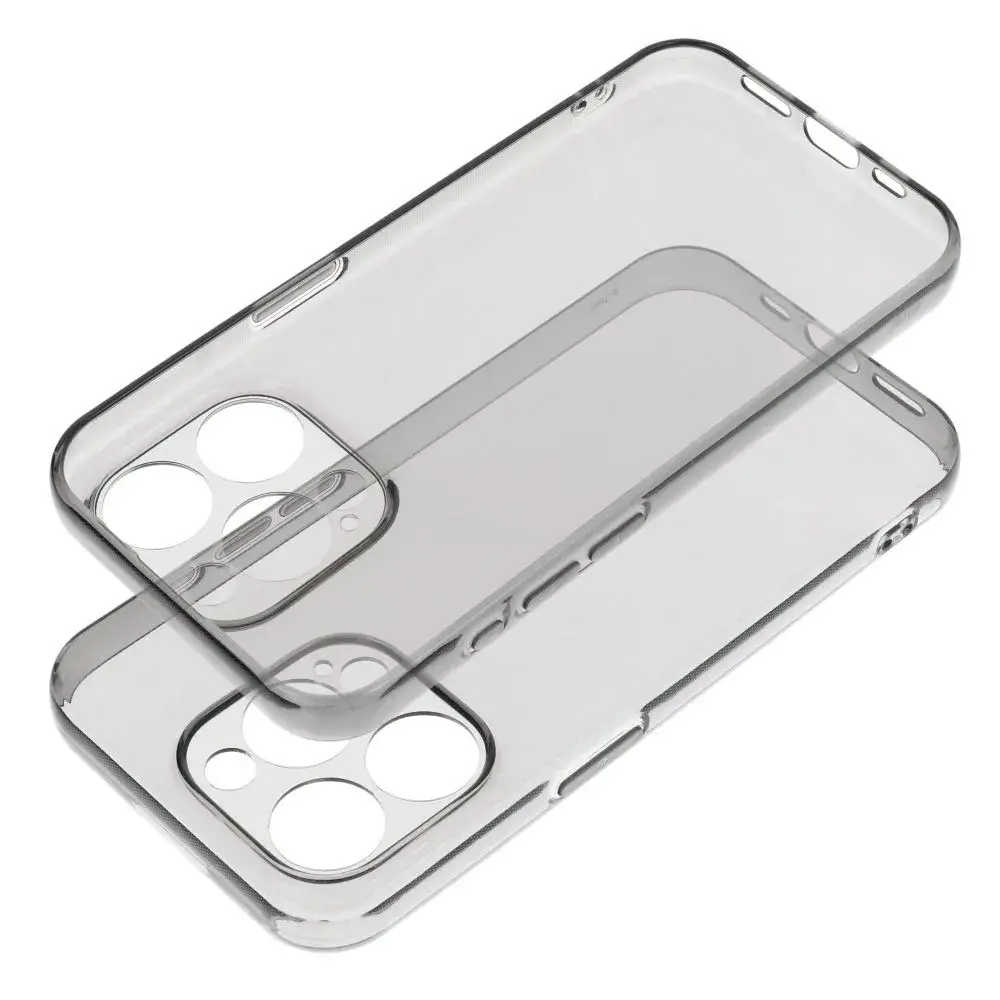 Silikonové pouzdro COOLCASE BOX PREMIUM 1,5mm na mobil Apple iPhone 15 Pro - Tmavé transparentní