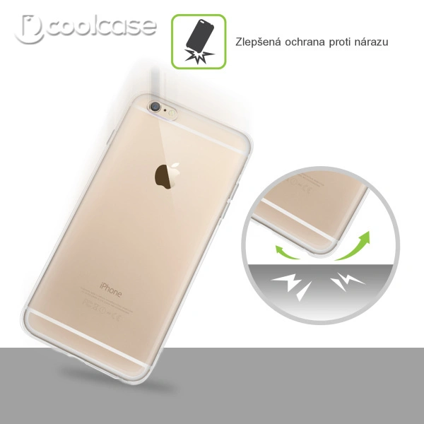 Silikonové pouzdro na mobil Coolcase Ultra Thin 0,5 mm Apple iPhone SE, 5 a 5S čiré