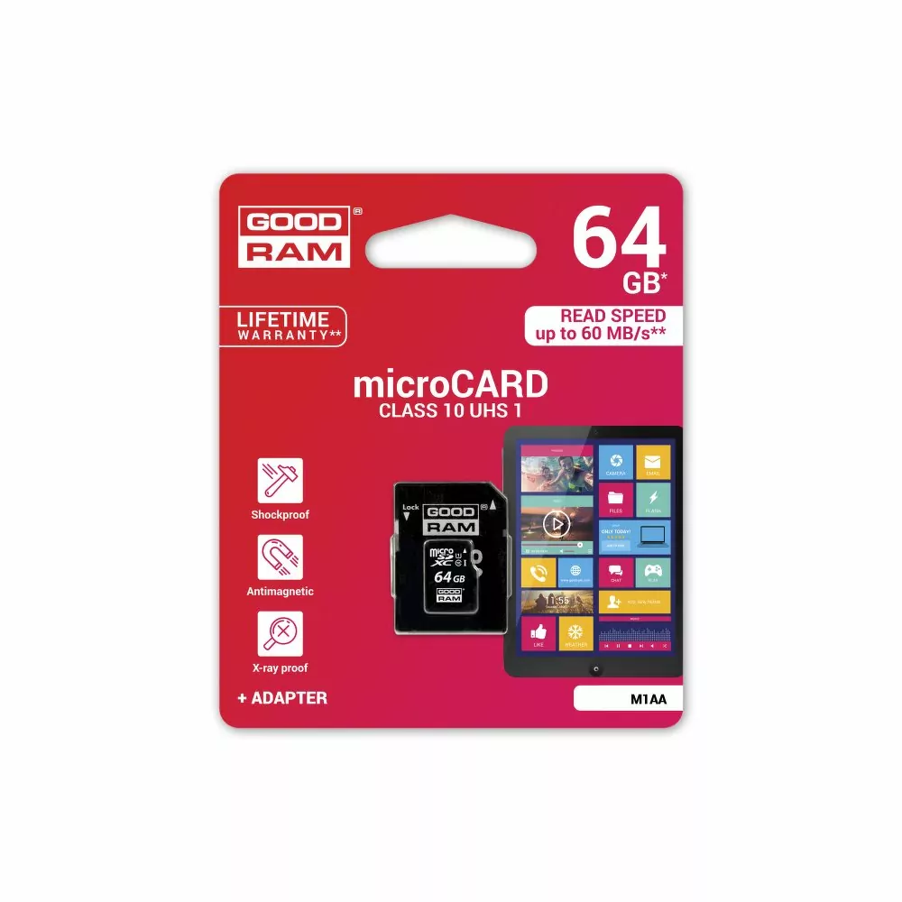 Paměťová karta micro SDHC 64GB GOOD RAM Class 10
