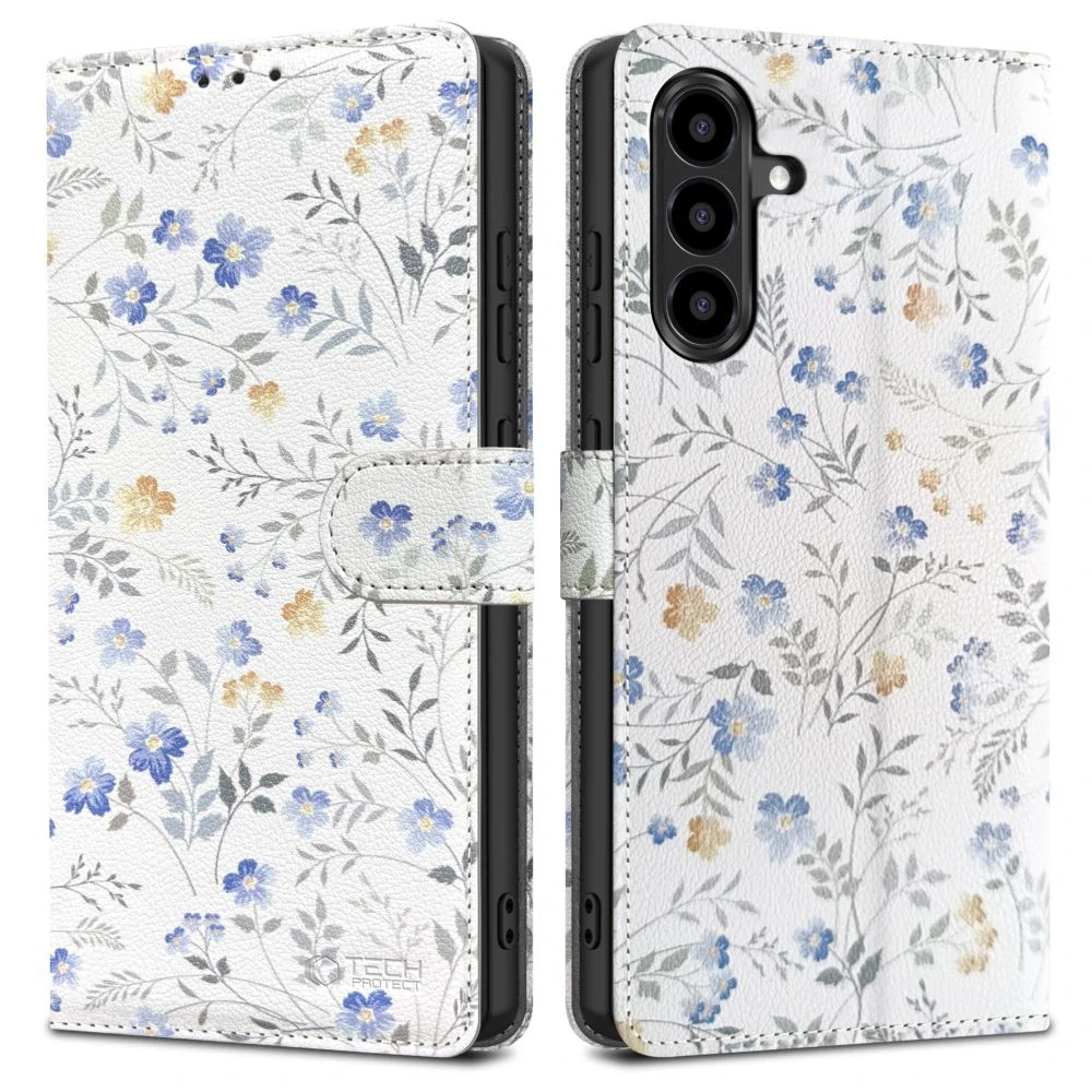Flip pouzdro Galaxy A57 5G Tech-Protect květy