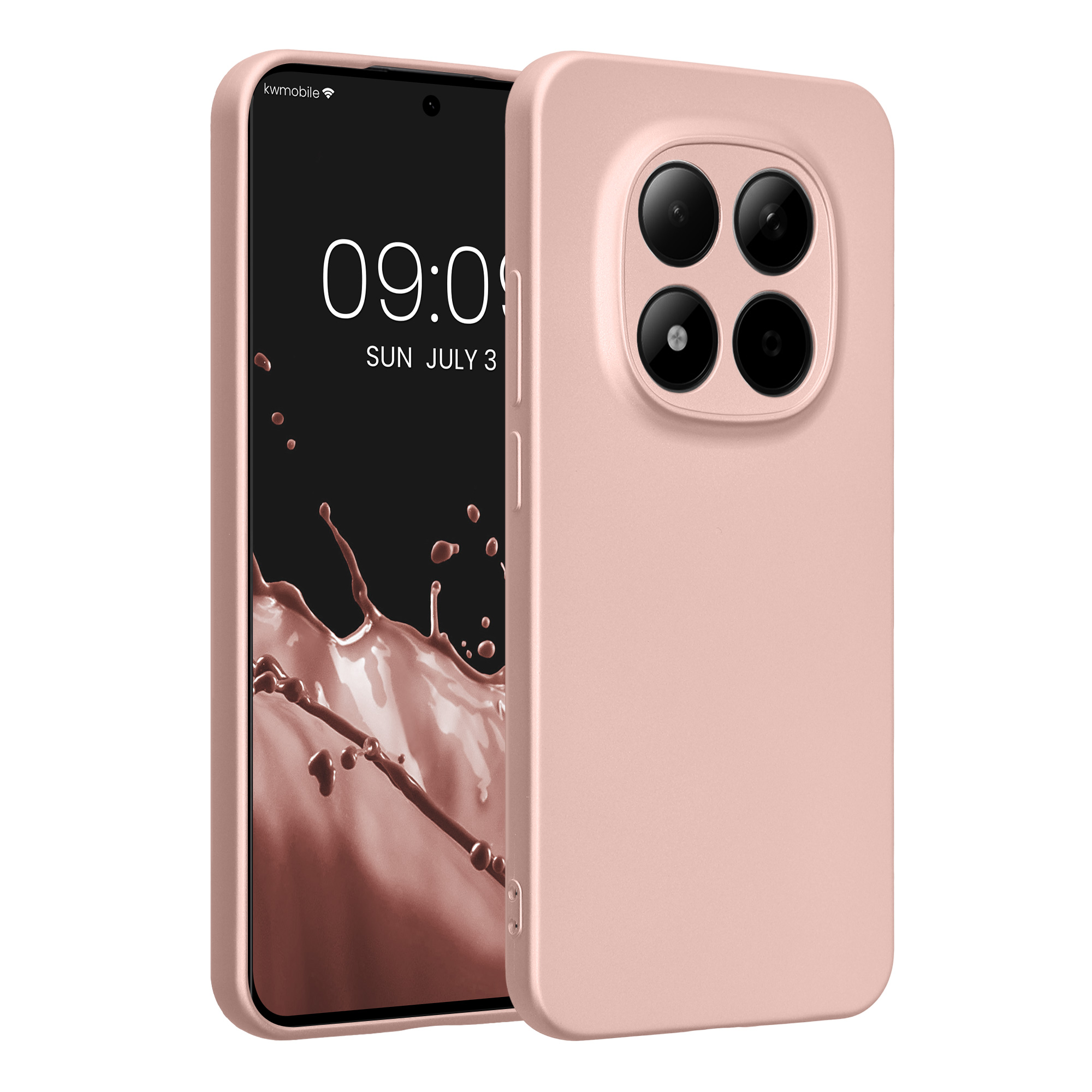 Kryt Xiaomi Redmi Note 15 Pro 5G kwmobile metalický růžově zlatý