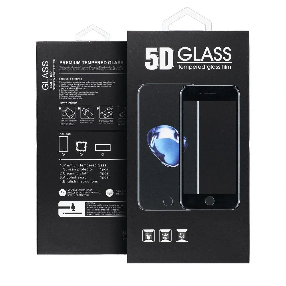 Tvrzené sklo Xiaomi Redmi Note 9 Pro / 9S 5D Full Glue černé 5903396055669
