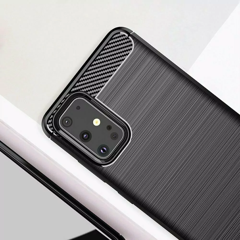 Silikonové pouzdro Coolcase CARBON na mobil Samsung Galaxy S20 Černé