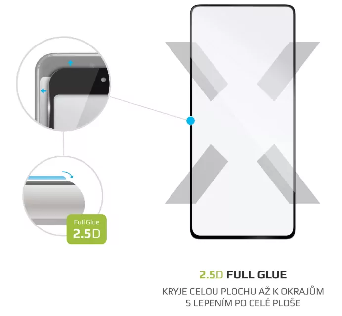 Ochranné sklo FIXED Full-Cover pro Xiaomi Redmi Note 9 Pro / Note 9S na celý displej, černé