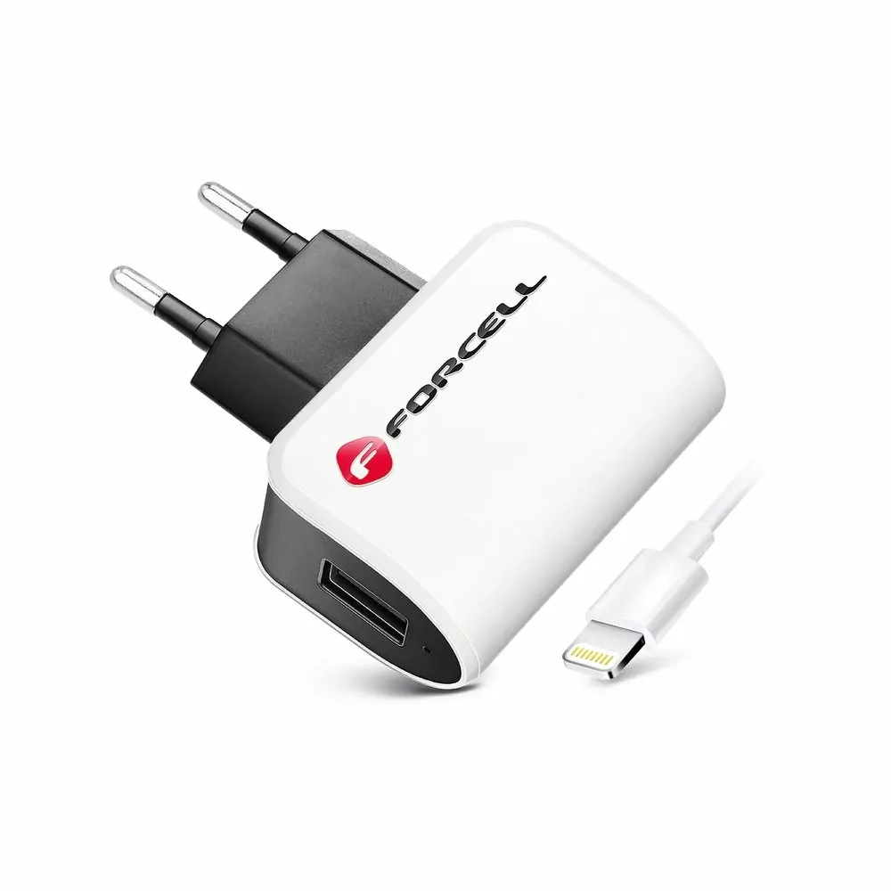 Rozpojitelná nabíječka do sítě FORCELL s konektorem Apple Lightning 1A