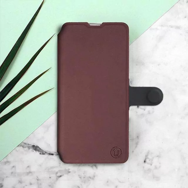 Knížkové flip pouzdro Mobiwear Soft Touch - Samsung  Galaxy A42 5G - S_BUB - burgundy