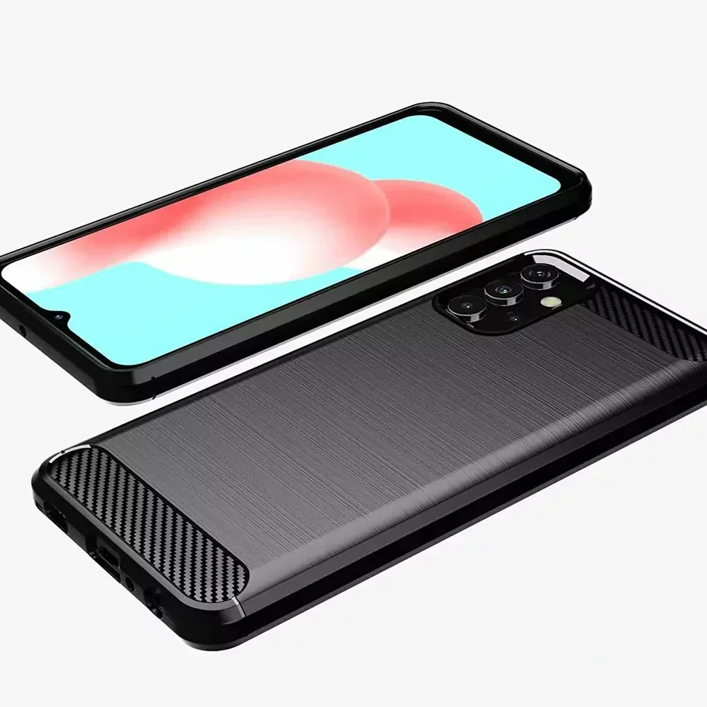 Silikonové pouzdro Coolcase Carbon pro mobil Samsung Galaxy A32 5G Černé