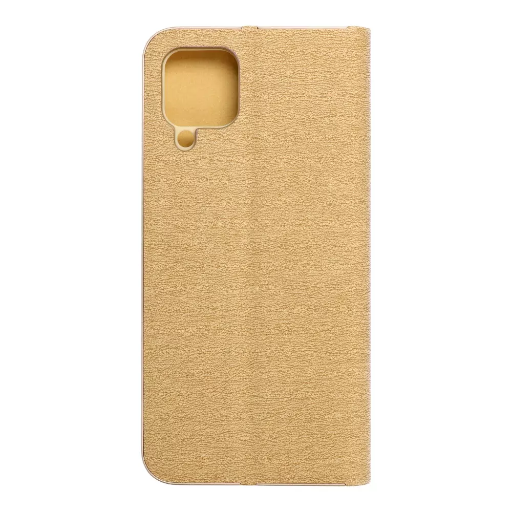 Luxusní flip pouzdro Coolcase Luna na mobil Samsung Galaxy A22 LTE Zlatavé