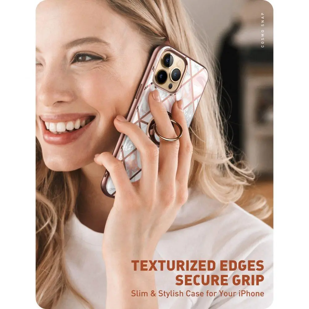 Silikonové pouzdro SUPCASE IBLSN COSMO SNAP na mobil Apple iPhone 13 Pro MARBLE PINK