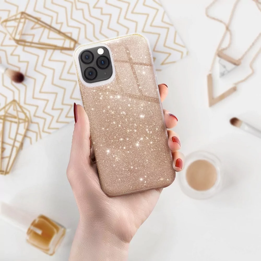 Třpytivé pouzdro Coolcase Shining na mobil Samsung Galaxy A13 Zlatavé