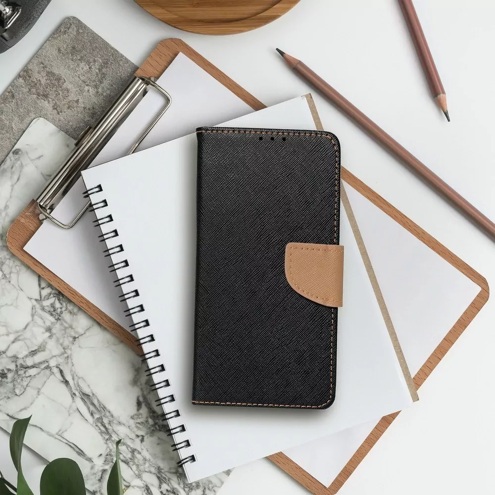 Flipové pouzdro Coolcase Fancy Book na mobil Samsung Galaxy A53 5G černé - zlatavé