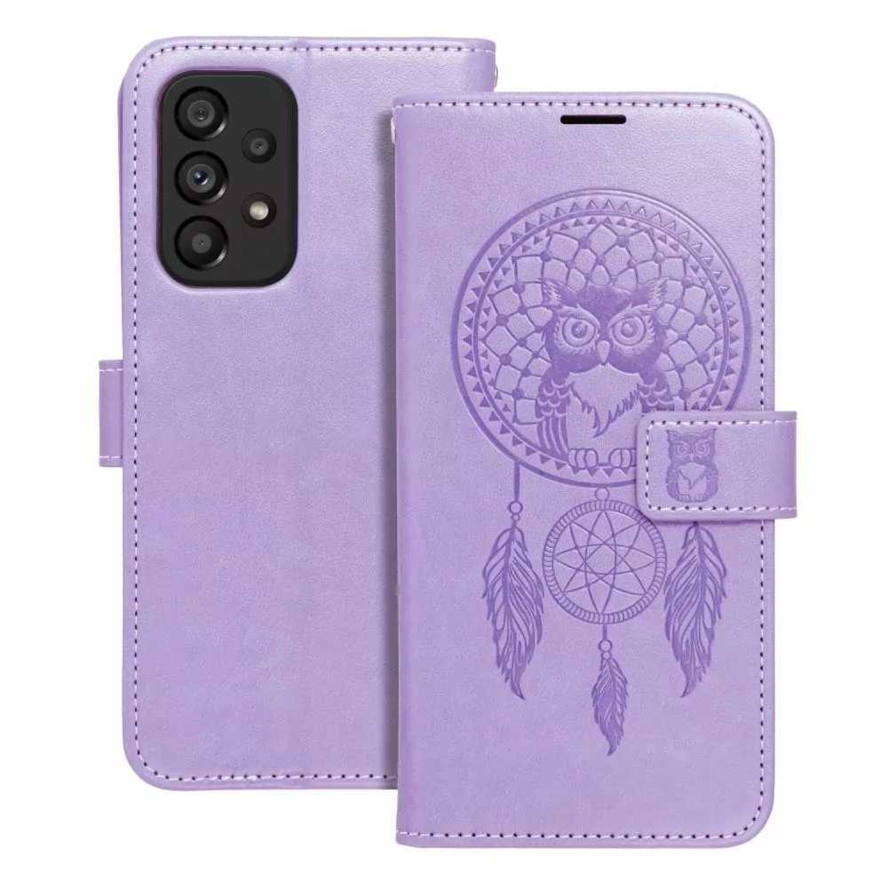 Flipové pouzdro Coolcase Mezzo Fialový lapač snů na mobil Samsung Galaxy A52 / A52 5G / A52s 5G