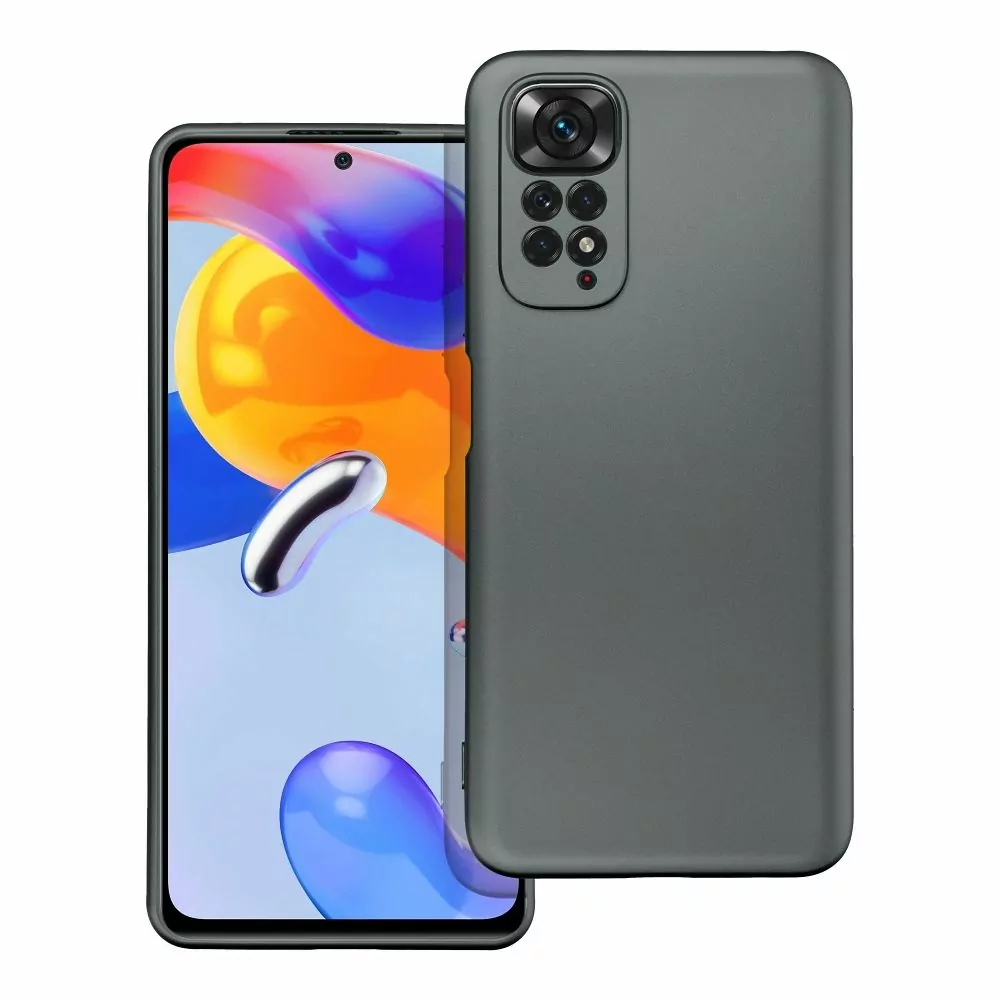 Silikonové pouzdro METALLIC na mobil Xiaomi Redmi Note 11 / Note 11S Šedé