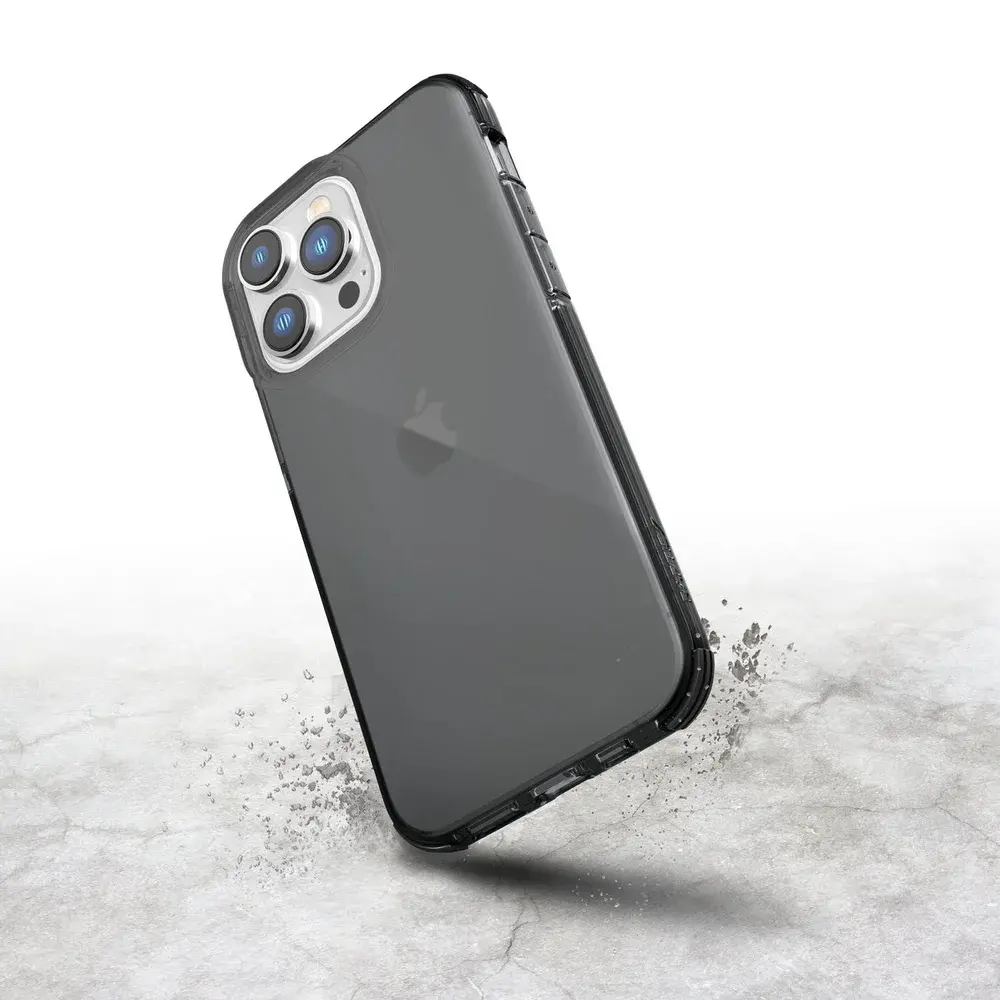 Silikonové pouzdro SPIGEN Raptic Clear na mobil Apple iPhone 14 Pro - Grey