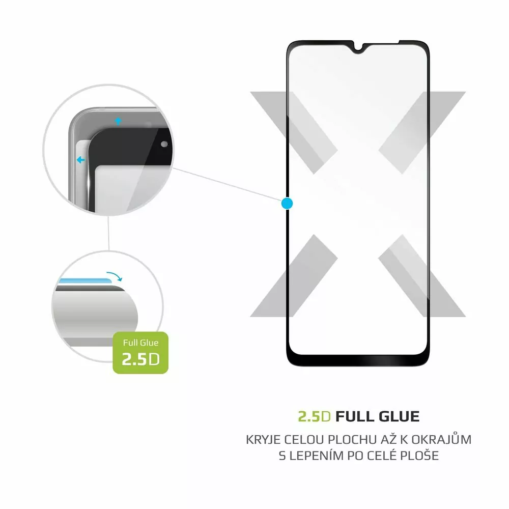 Ochranné sklo FIXED Full-Cover pro Samsung Galaxy A13 / A13 5G / A04s na celý displej - černé