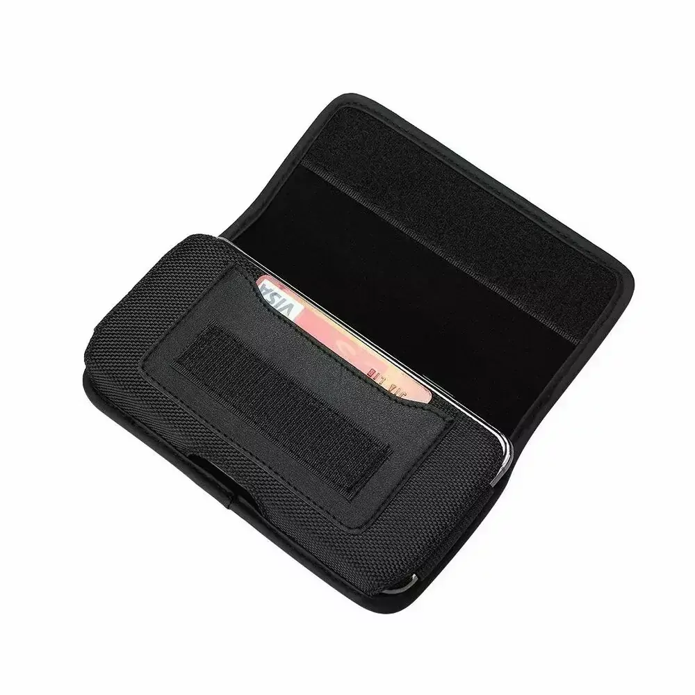 Horizontální pouzdro na opasek OXFORD Model 1 – mobil do 13 x 7 cm, černé