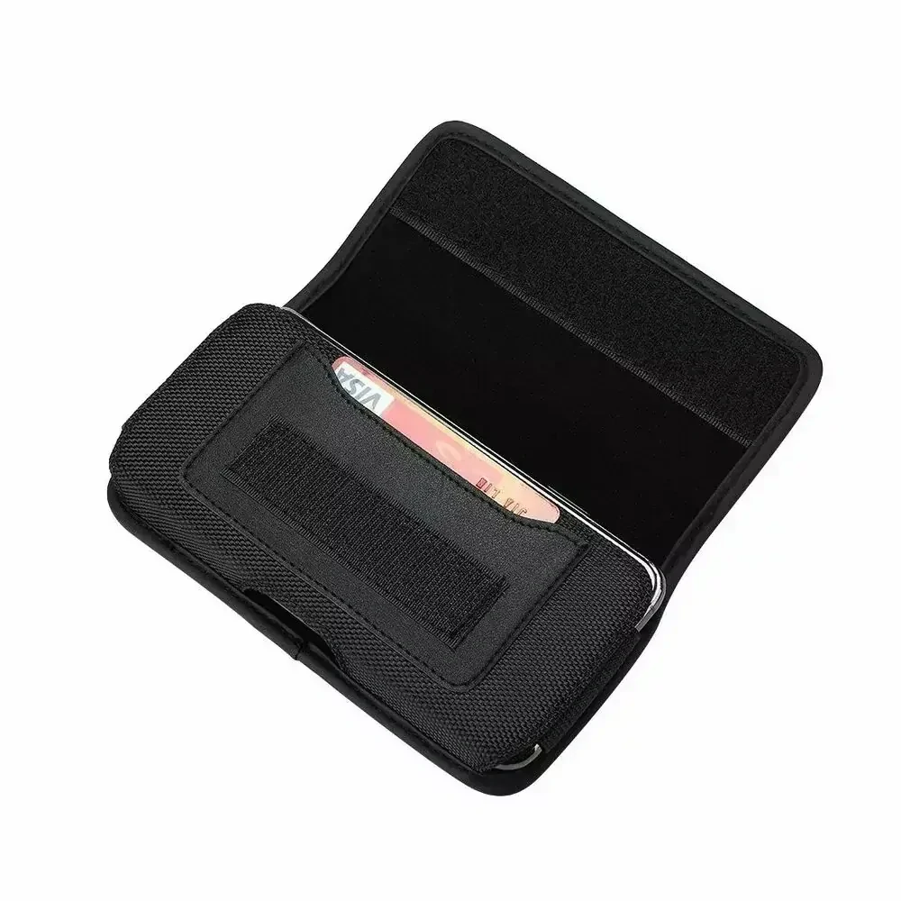 Horizontální pouzdro na opasek OXFORD Model 4 – mobil do 17 x 9 cm, černé
