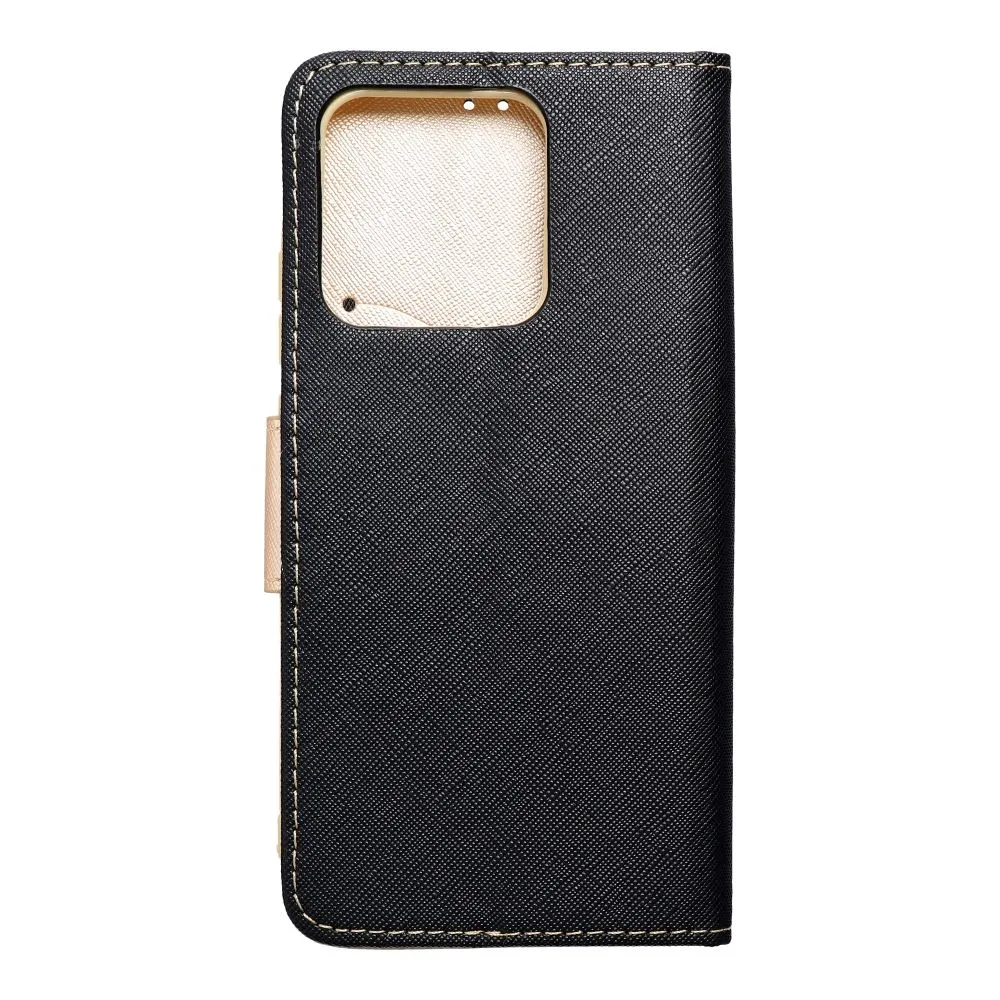 Flipové pouzdro Coolcase Fancy Book na mobil Xiaomi Redmi 10A - Černé - zlatavé