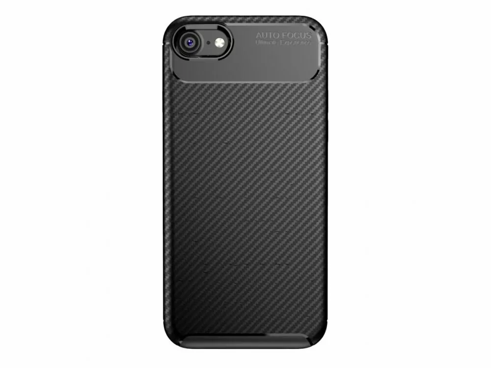 Silikonové pouzdro Premium Coolcase Carbon na mobil Apple iPhone 7 / 8 / SE 2020 / SE 2022 Černé