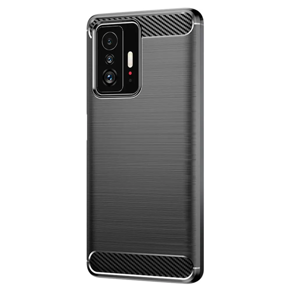 Silikonové pouzdro Coolcase Carbon na mobil Xiaomi 11T / 11T Pro Černé