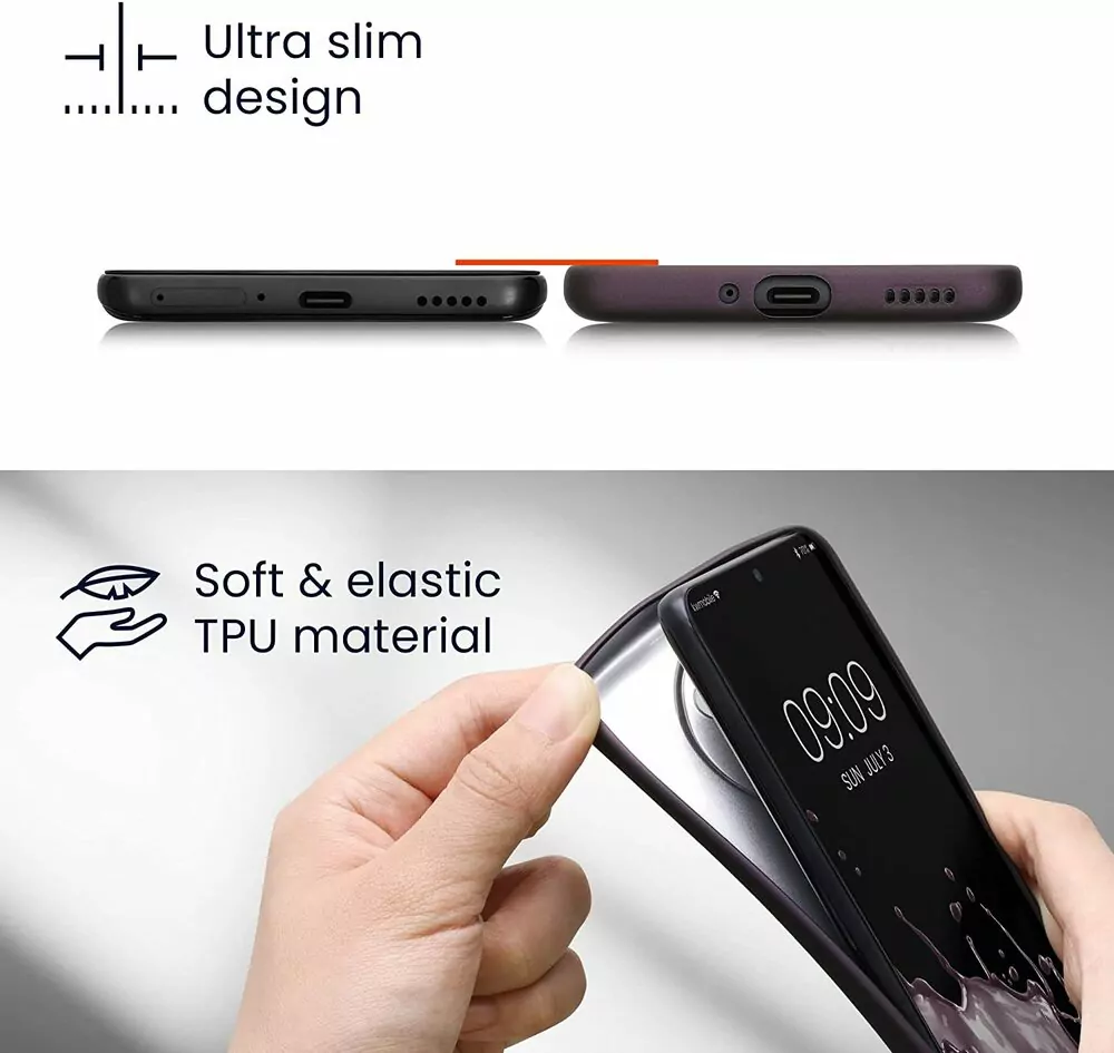 Silikonové pouzdro kwmobile na mobil Xiaomi Redmi 10A Fialové