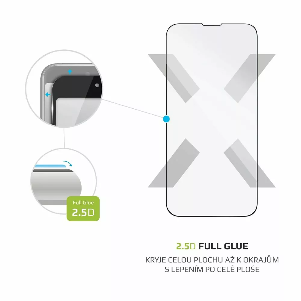 Ochranné černé sklo FIXED Full-Cover pro Apple iPhone 13 Mini 8591680128198