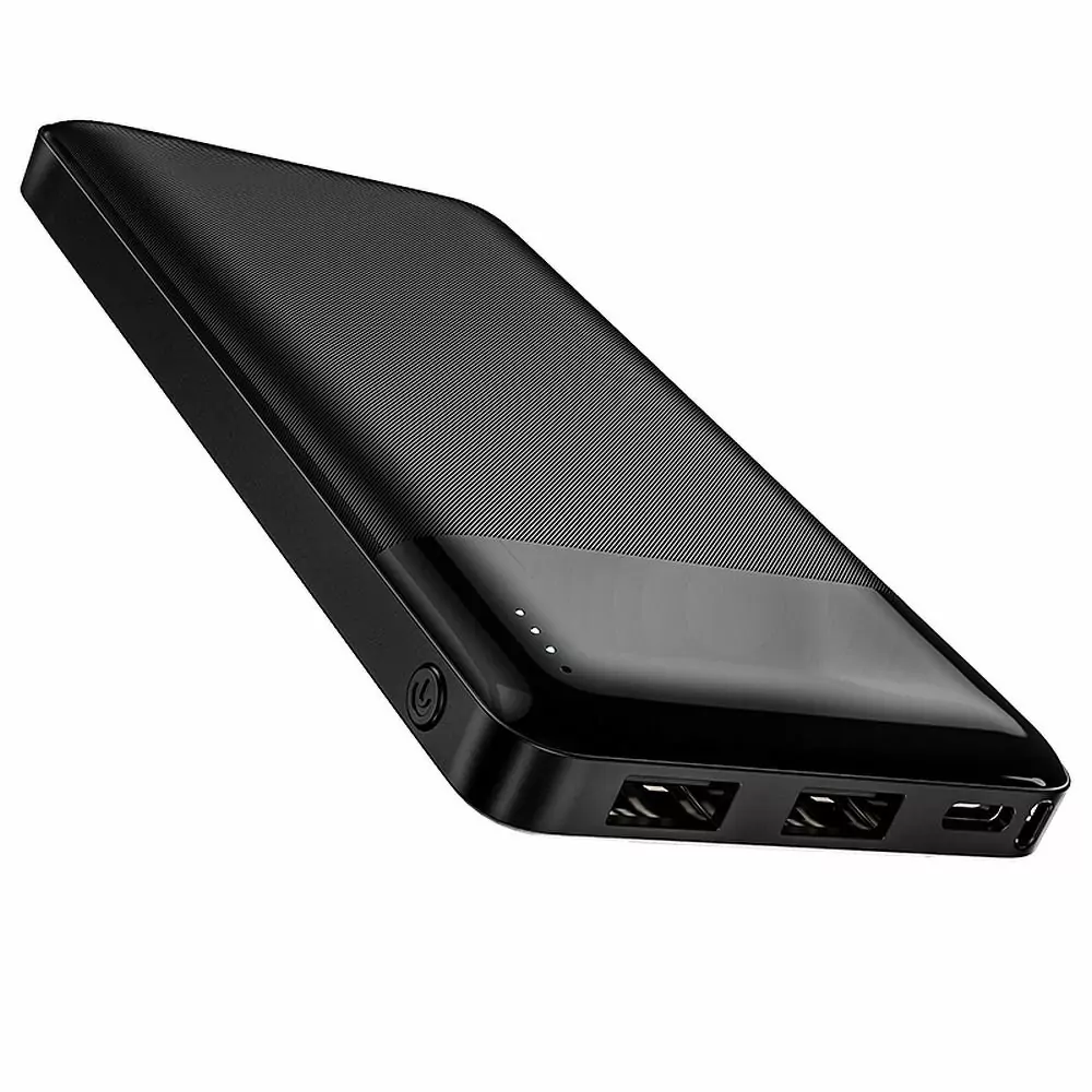 Powerbanka HOCO J72 Power bank LCD 2A 2xUSB + USC-C 10 000 mAh černá