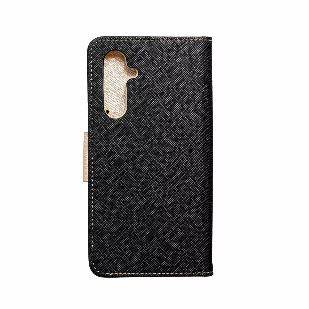 Flipové pouzdro Coolcase Fancy Book na mobil Samsung Galaxy A14 5G / LTE zlatavé - černé