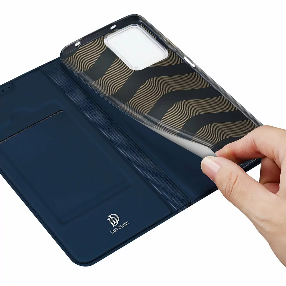 Prémiové flipové pouzdro DUX DUCIS SKIN na mobil Xiaomi Redmi Note 12 4G modré