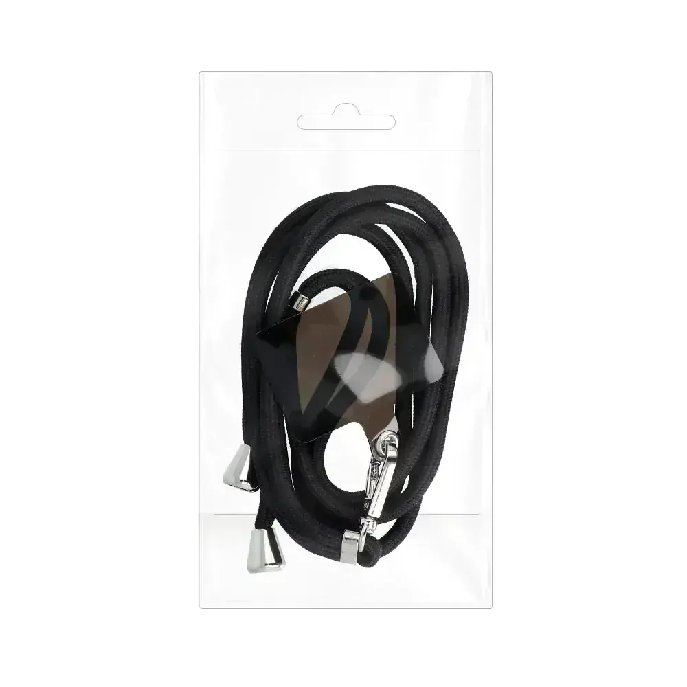 Univerzální dlouhý popruh SWING 6mm Crossbody přes rameno nebo kolem krku - černý