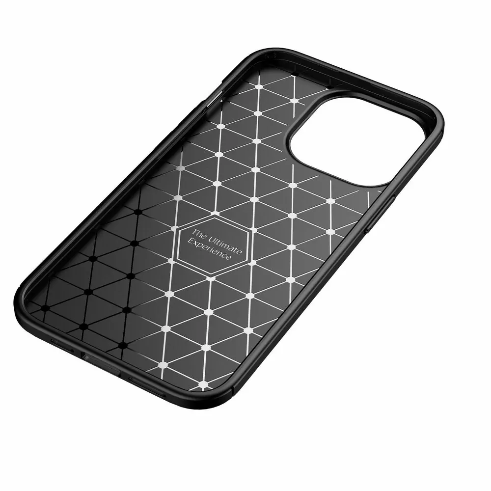 Silikonové pouzdro Premium Coolcase Carbon na mobil Apple iPhone 15 Pro Černé
